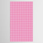 Hand Drawn Grid Hot Pink Tablecloth Gallery Image 2
