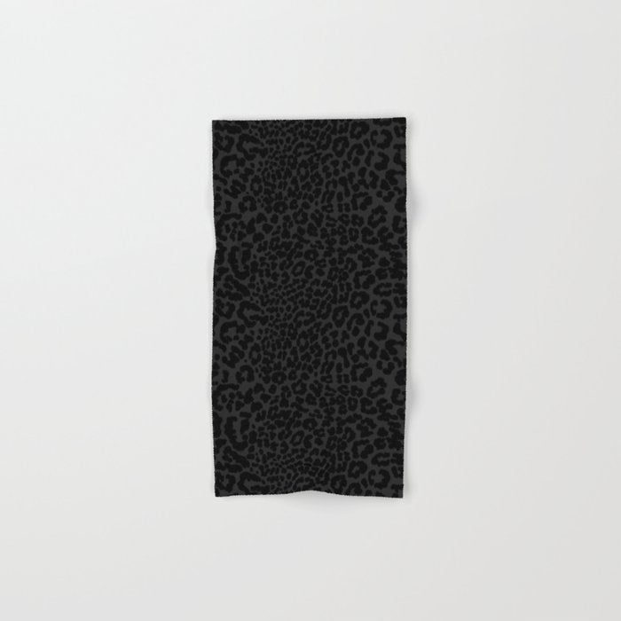 Goth Black Leopard Animal Print Bath Towel