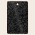 Goth Black Leopard Animal Print Cutting Board Gallery Image 1