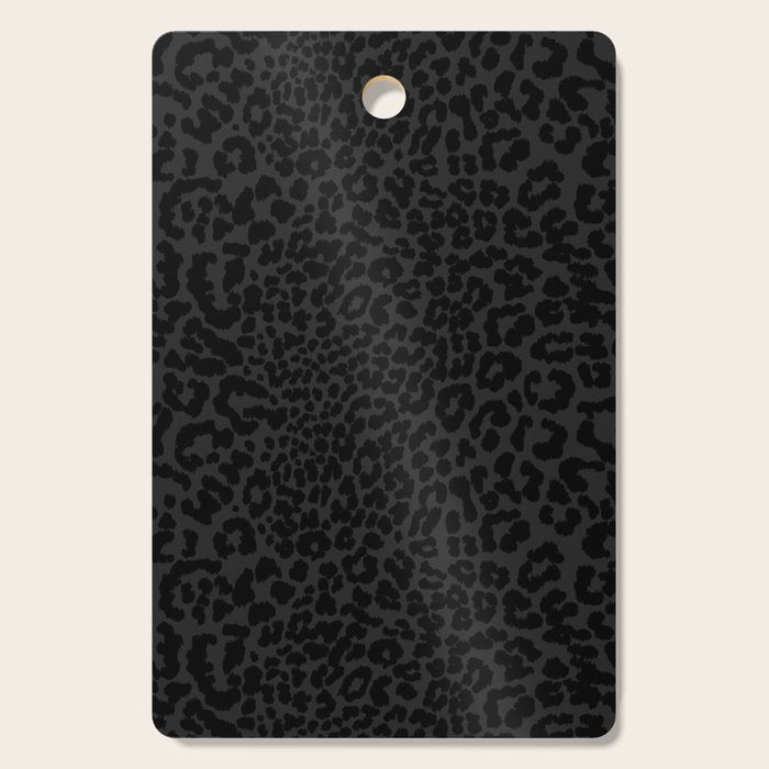 Goth Black Leopard Animal Print Cutting Board Gallery Image 1