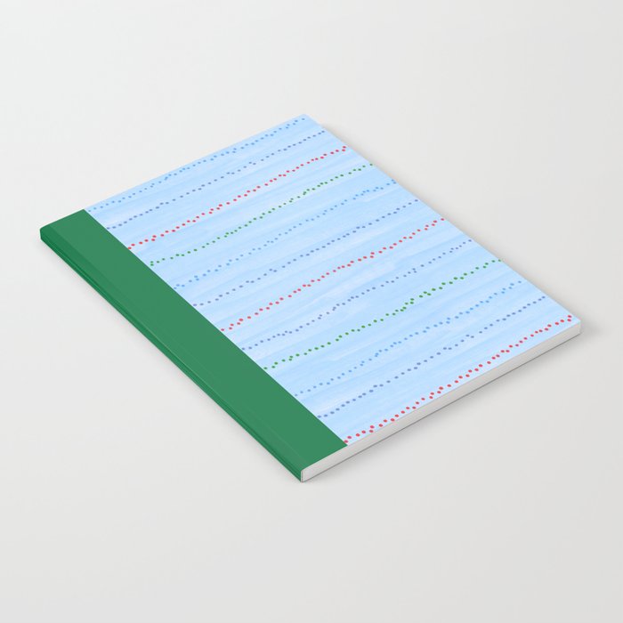 Minimal Doodle Dots in Sky Blue Notebook Gallery Image 2