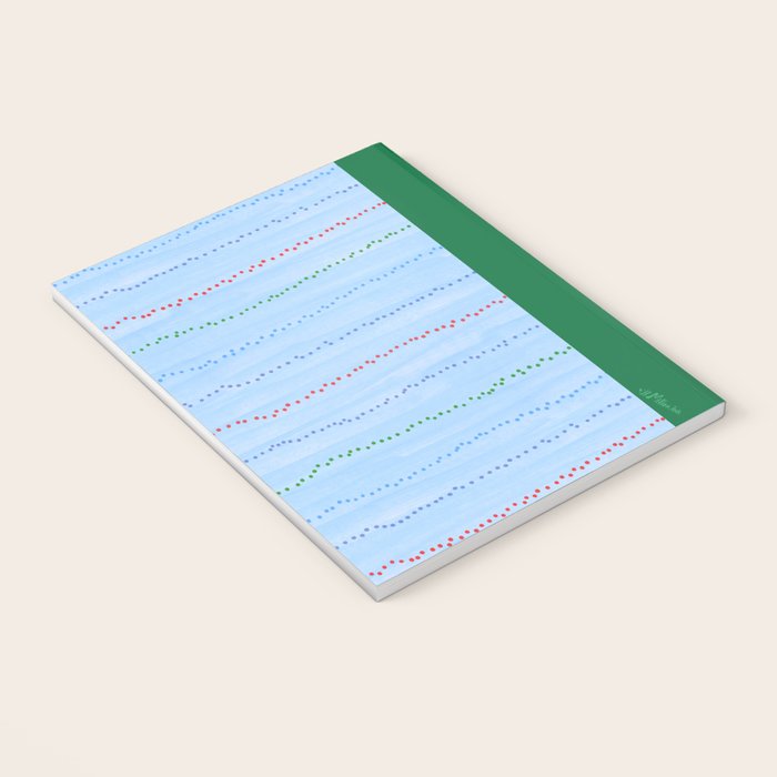 Minimal Doodle Dots in Sky Blue Notebook Gallery Image 3