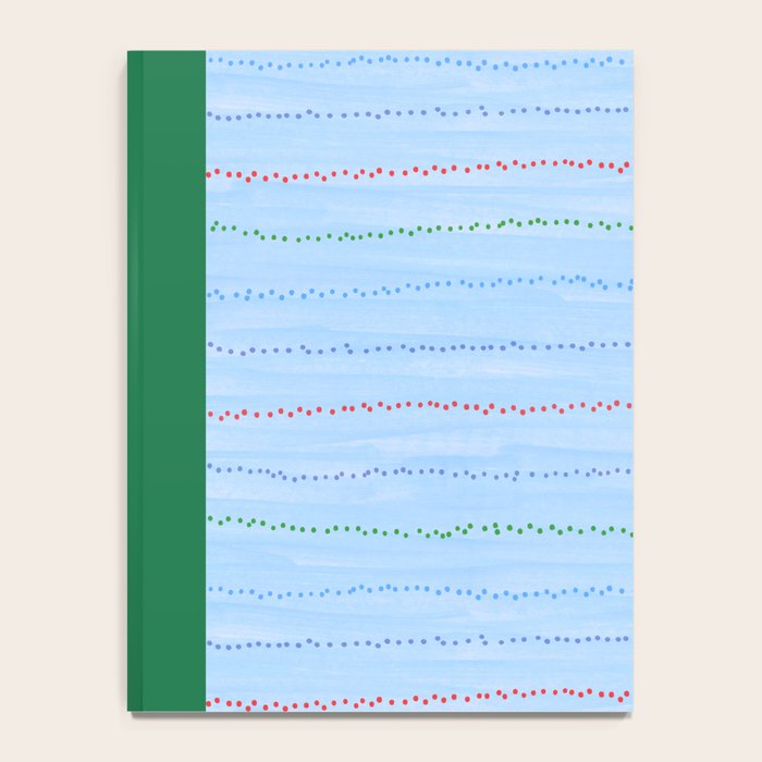 Minimal Doodle Dots in Sky Blue Notebook Gallery Image 4