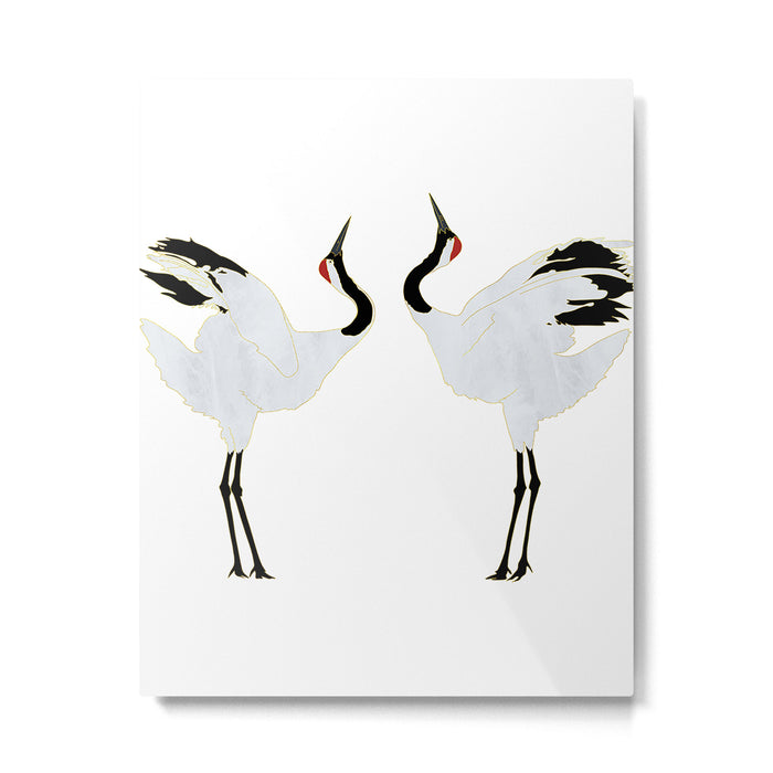 Cranes Dancing Metal Print Gallery Image 1