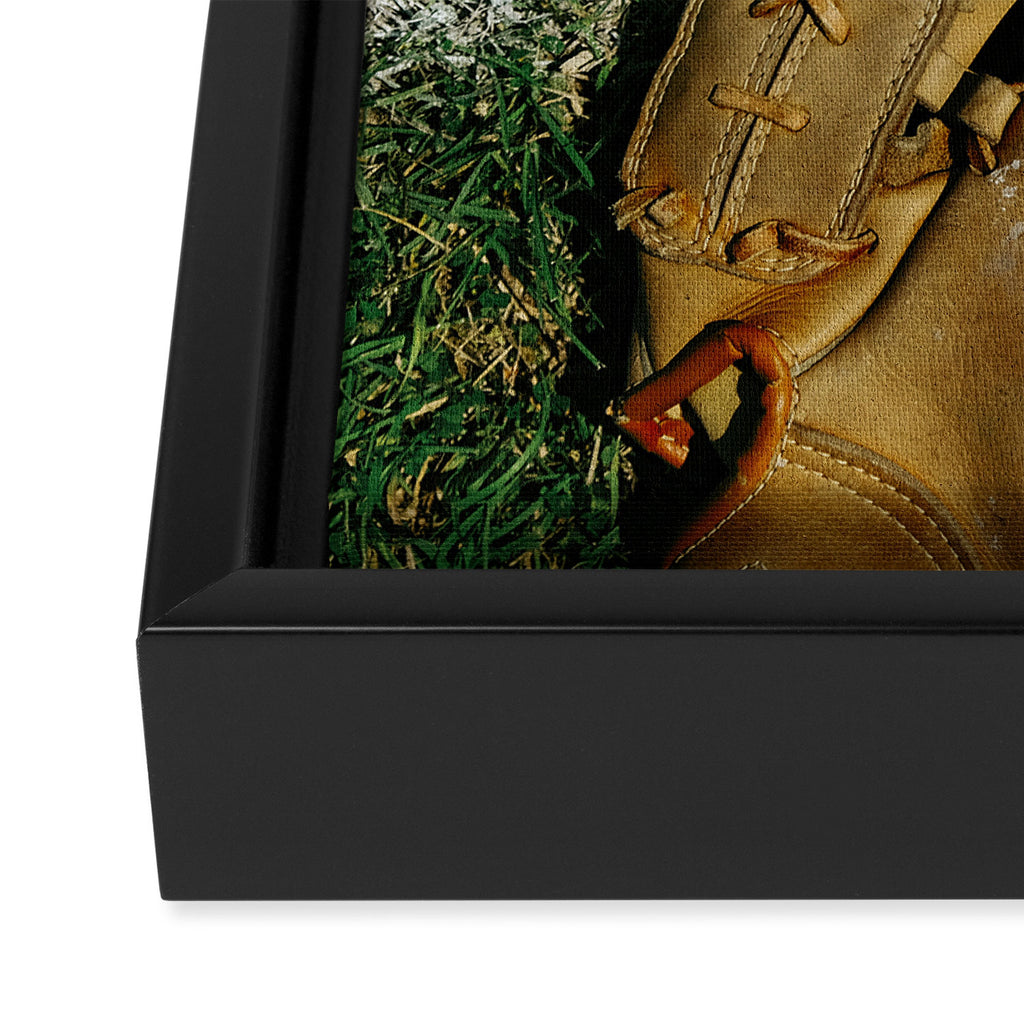 Baseball Season Equipment Framed Canvas Print Gallery Image 3