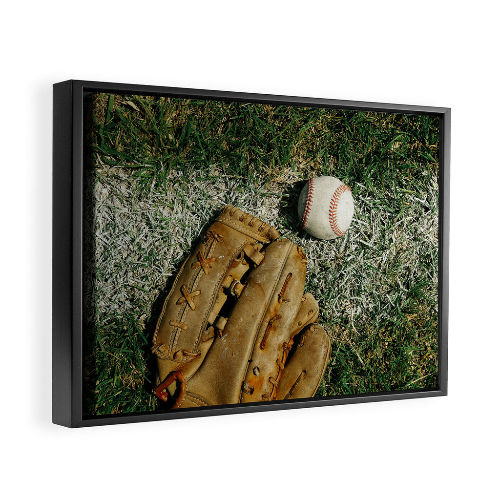 Baseball Season Equipment Framed Canvas Print Gallery Image 2