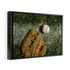 Baseball Season Equipment Framed Canvas Print Gallery Image 2
