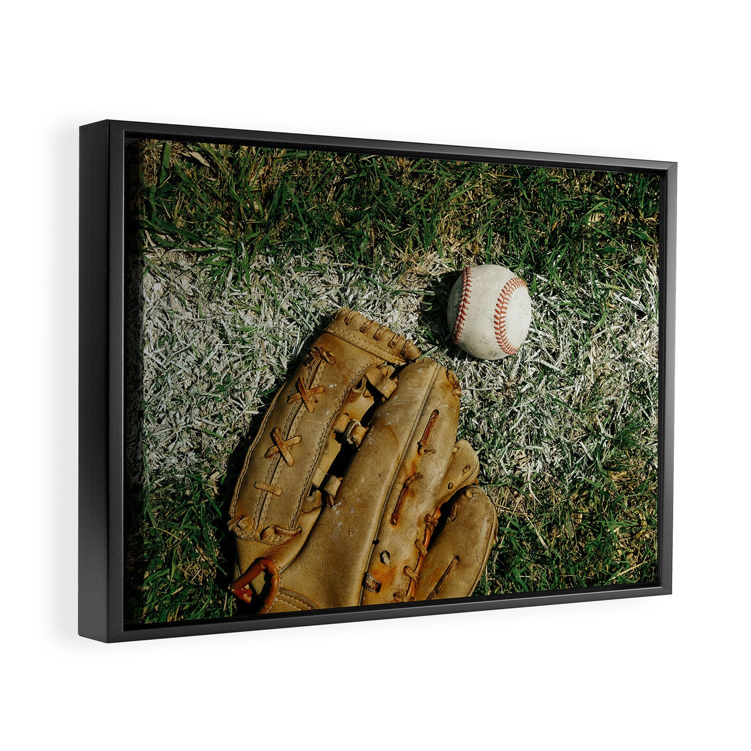 Baseball Season Equipment Framed Canvas Print Gallery Image 2