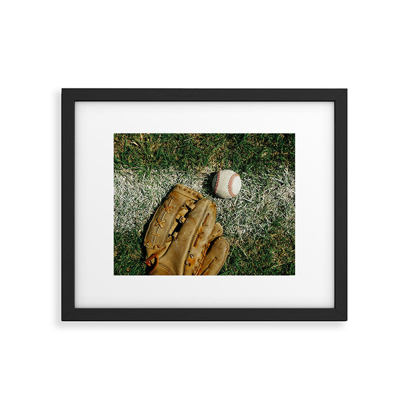 Baseball Season Equipment Framed Art Print