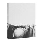 Old retro baseball monochrome ball and glove Canvas Print Gallery Image 6