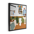 bohemian bathroom Framed Canvas Print Gallery Image 2