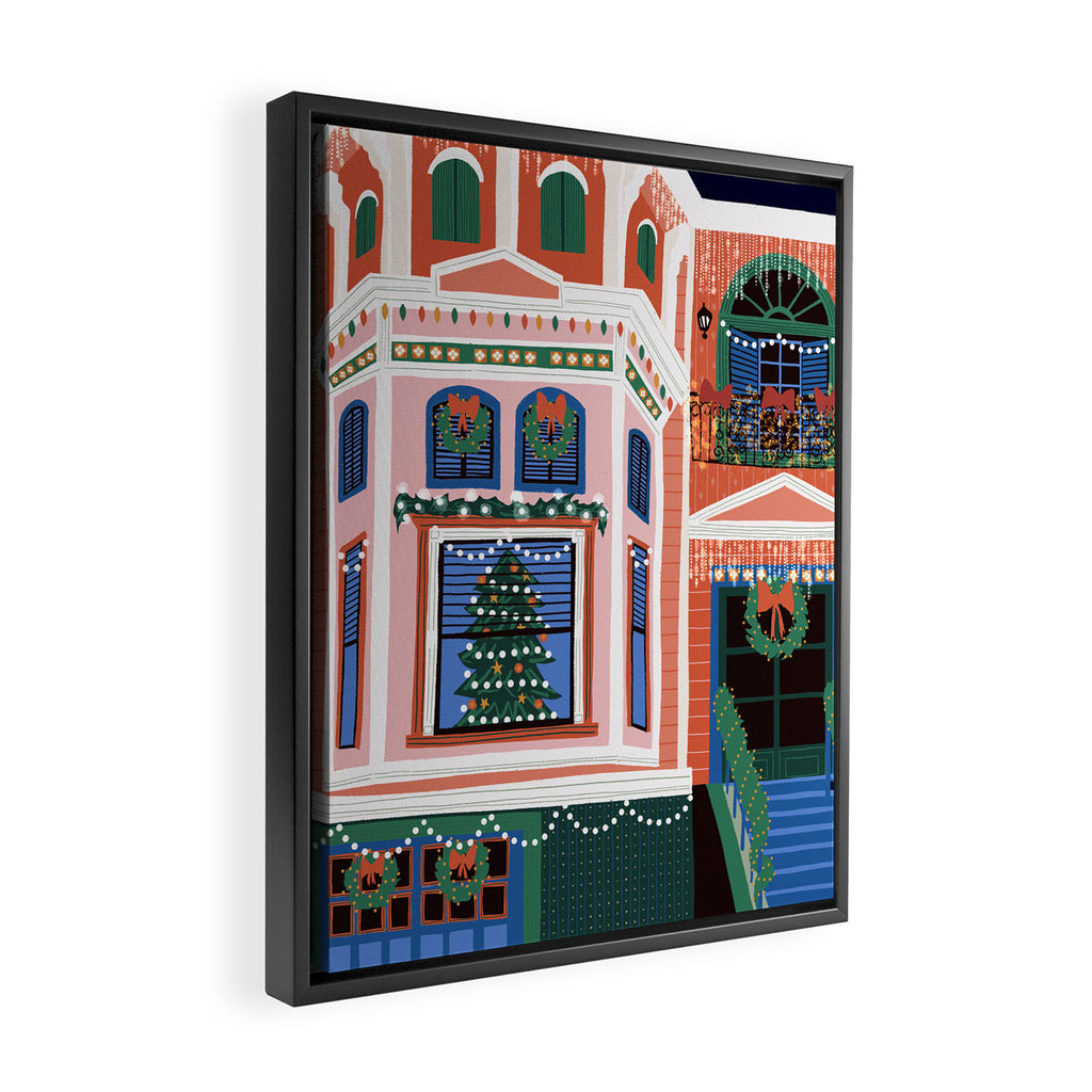 Christmas lights Framed Canvas Print Gallery Image 2