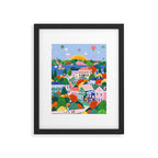 Colorful Hot Air Balloon Village Framed Art Print Gallery Image 5