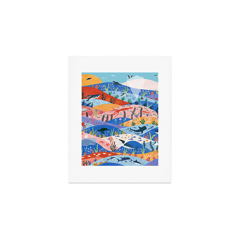 Colorful Ocean Animals Underwater Sea Life Art Print Gallery Image 1