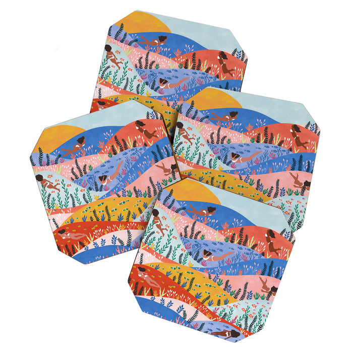 Colorful Ocean Dreamscape Coaster Gallery Image 1
