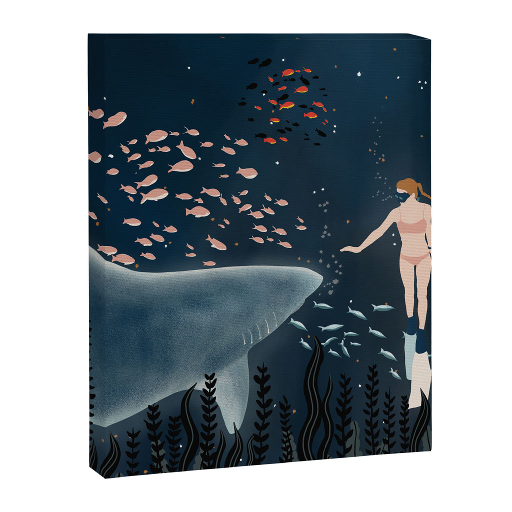 diving with sharks Canvas Print Gallery Image 6