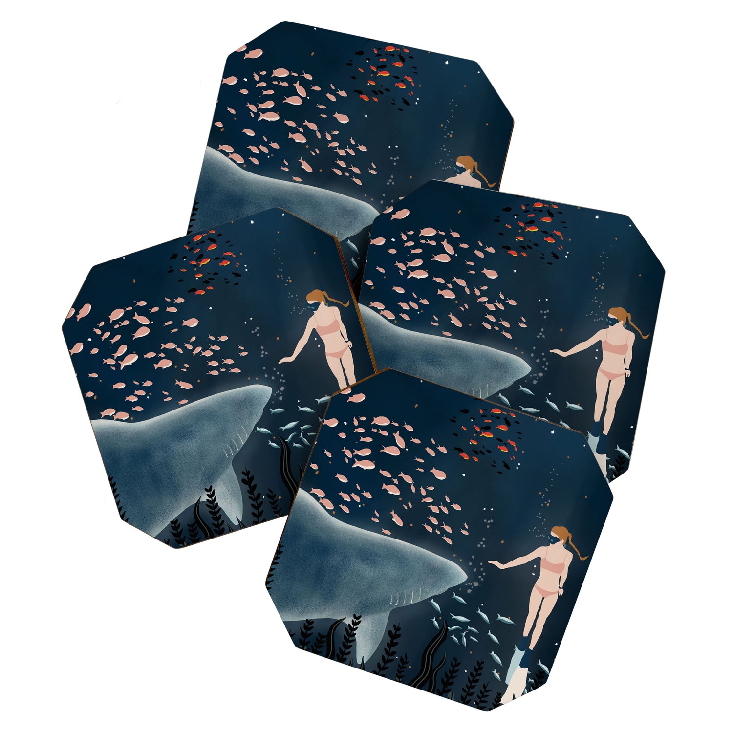 diving with sharks Coaster Gallery Image 1