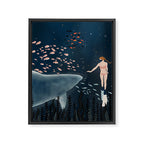 diving with sharks Framed Canvas Print Gallery Image 6