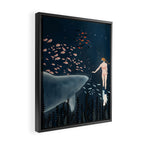 diving with sharks Framed Canvas Print Gallery Image 2