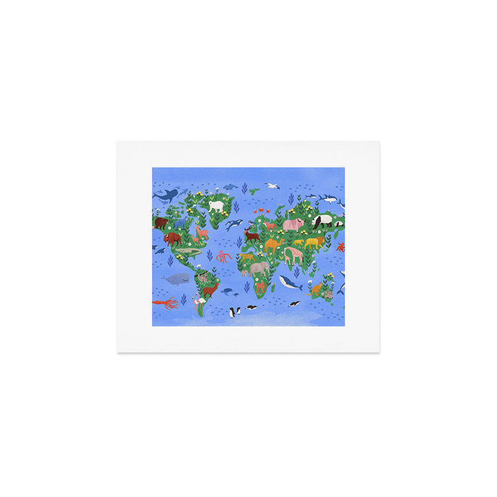 Earth Day, World map Art Print Gallery Image 1