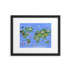 Earth Day, World map Framed Art Print Gallery Image 5