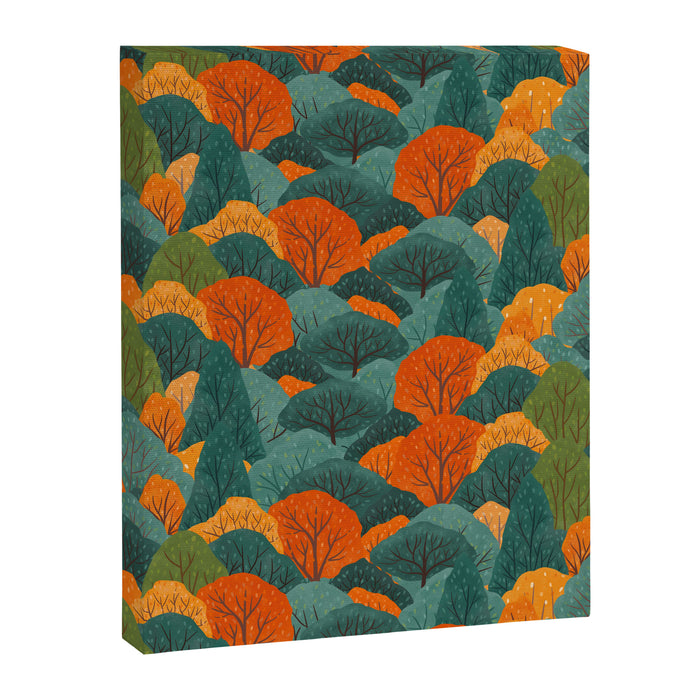 Fall Trees Pattern Canvas Print Gallery Image 1