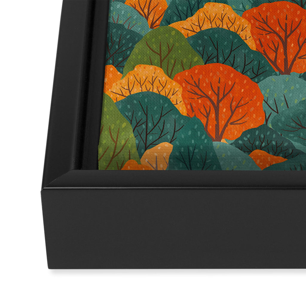 Fall Trees Pattern Framed Canvas Print Gallery Image 3