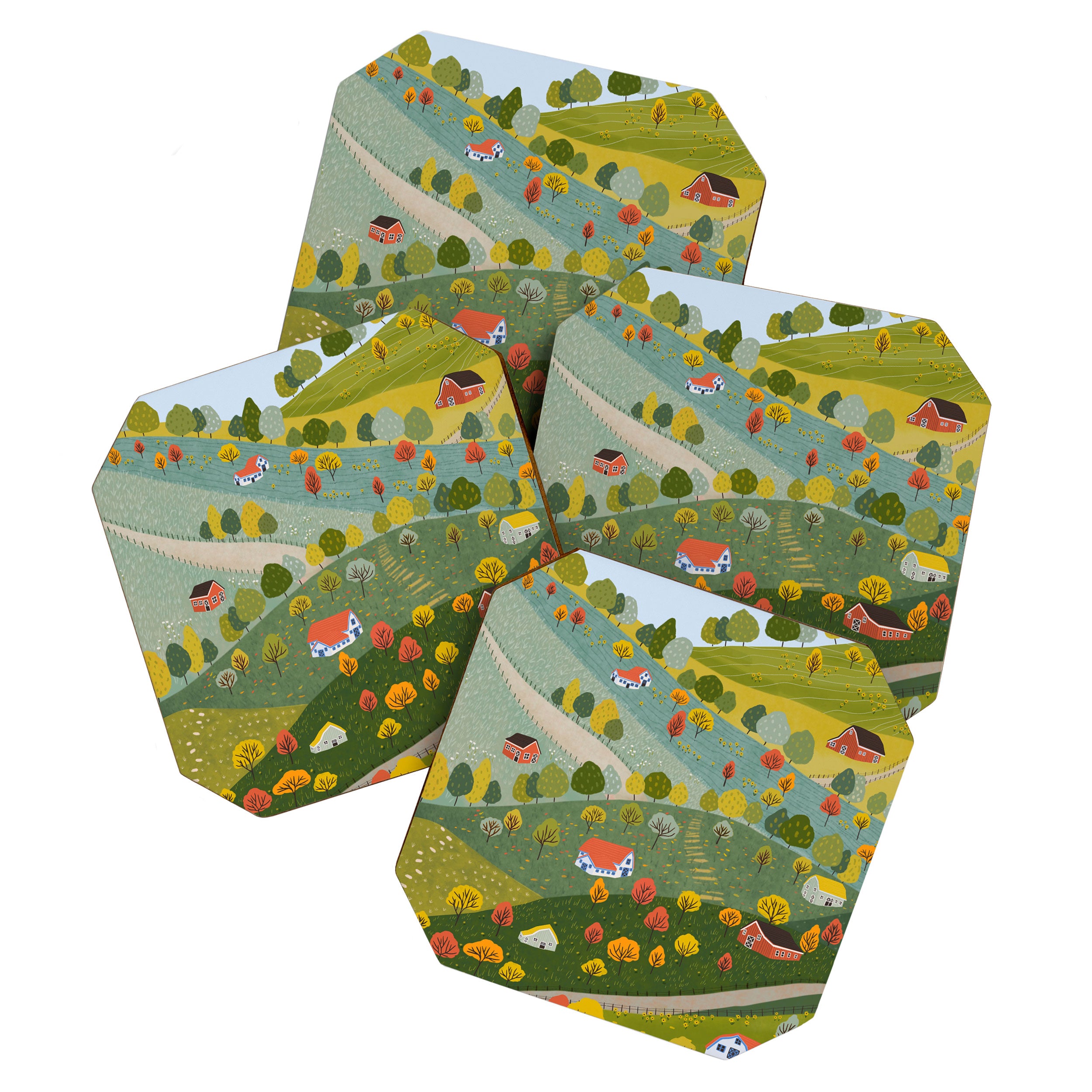 Fall villages Coaster Gallery Image 1