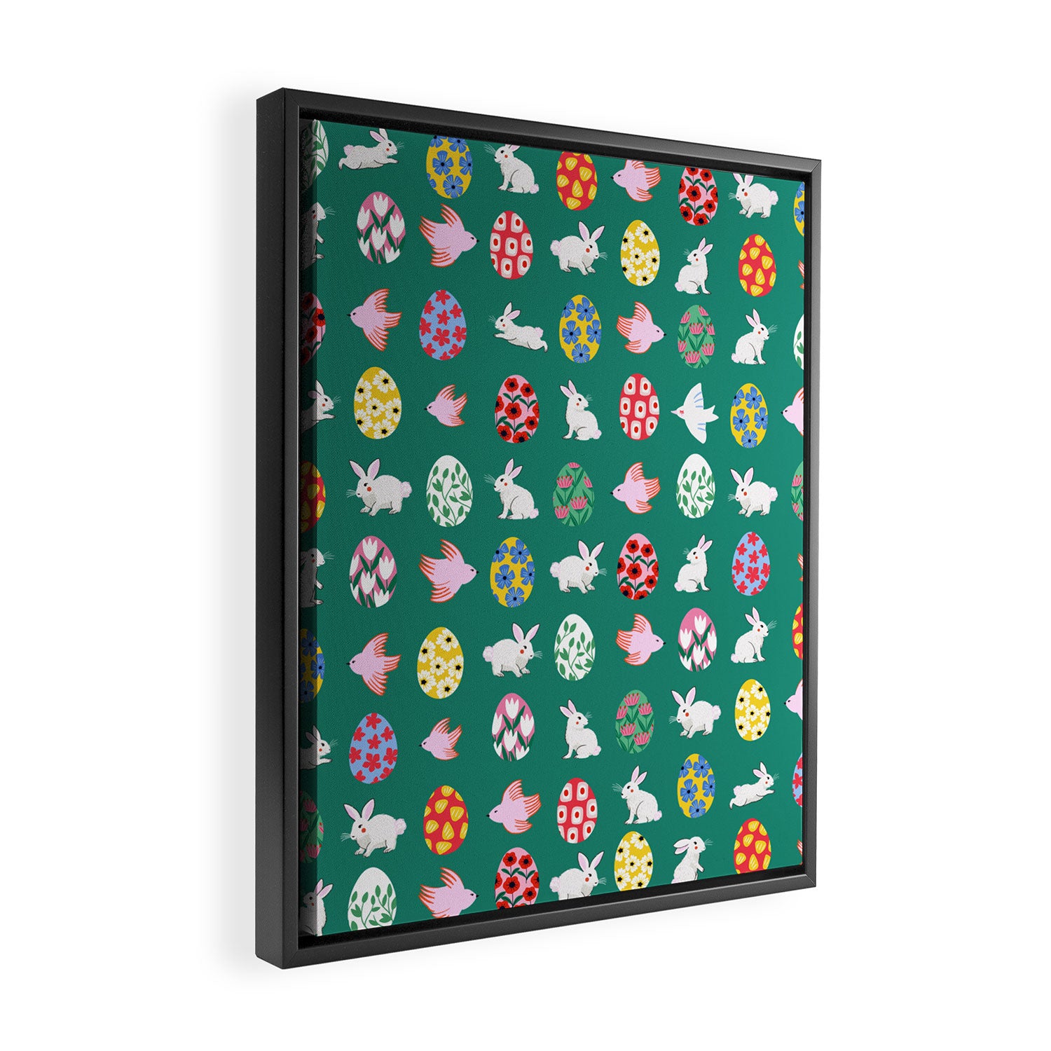 Floral Easter Garden Framed Canvas Print Gallery Image 2