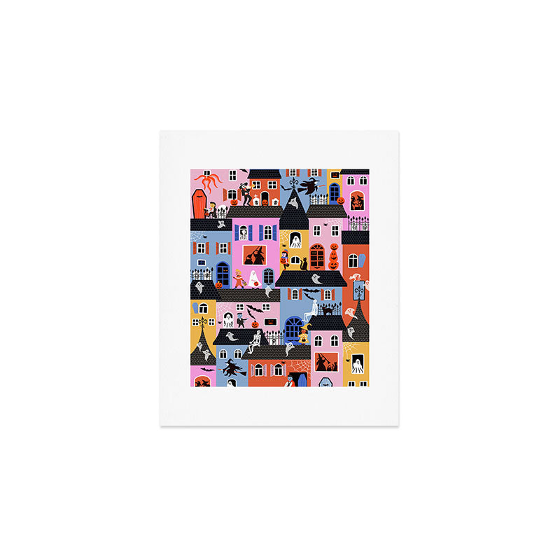 Halloween Houses Art Print Gallery Image 1