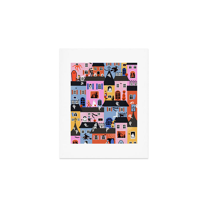 Halloween Houses Art Print Gallery Image 1