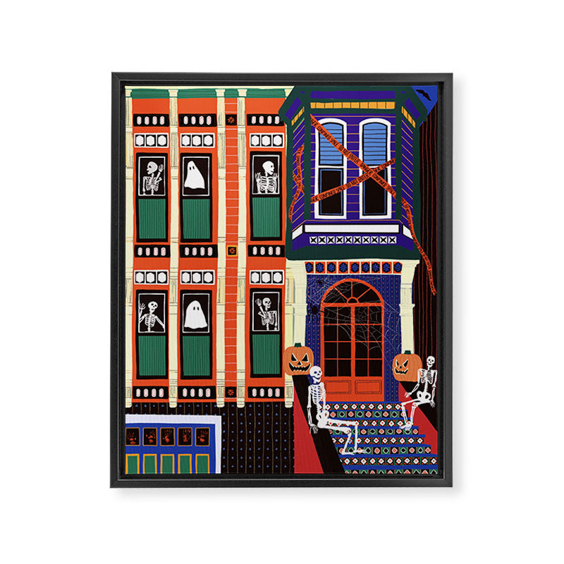 Haunted house - Halloween  Framed Canvas Print Gallery Image 6