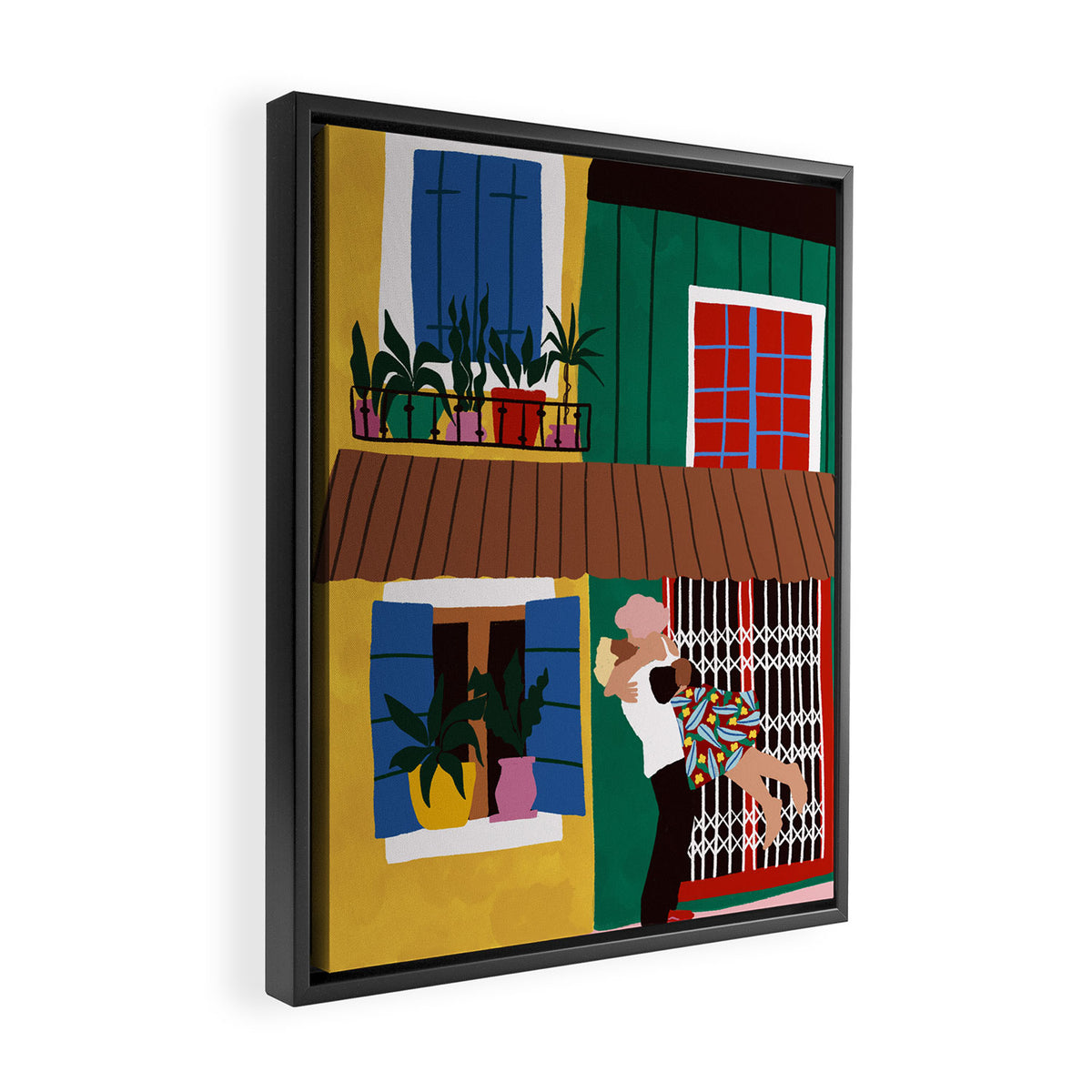 hug me, thrill me, kiss me Framed Canvas Print Gallery Image 2