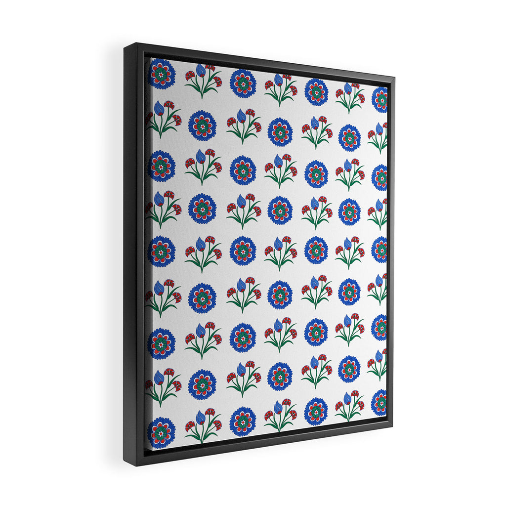 Iznik Motif  Framed Canvas Print Gallery Image 2