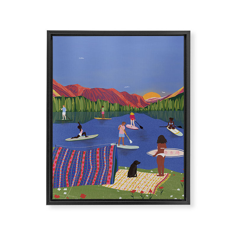 Lake Framed Canvas Print Gallery Image 6