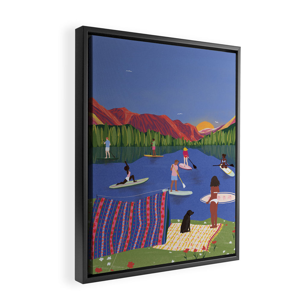 Lake Framed Canvas Print Gallery Image 2