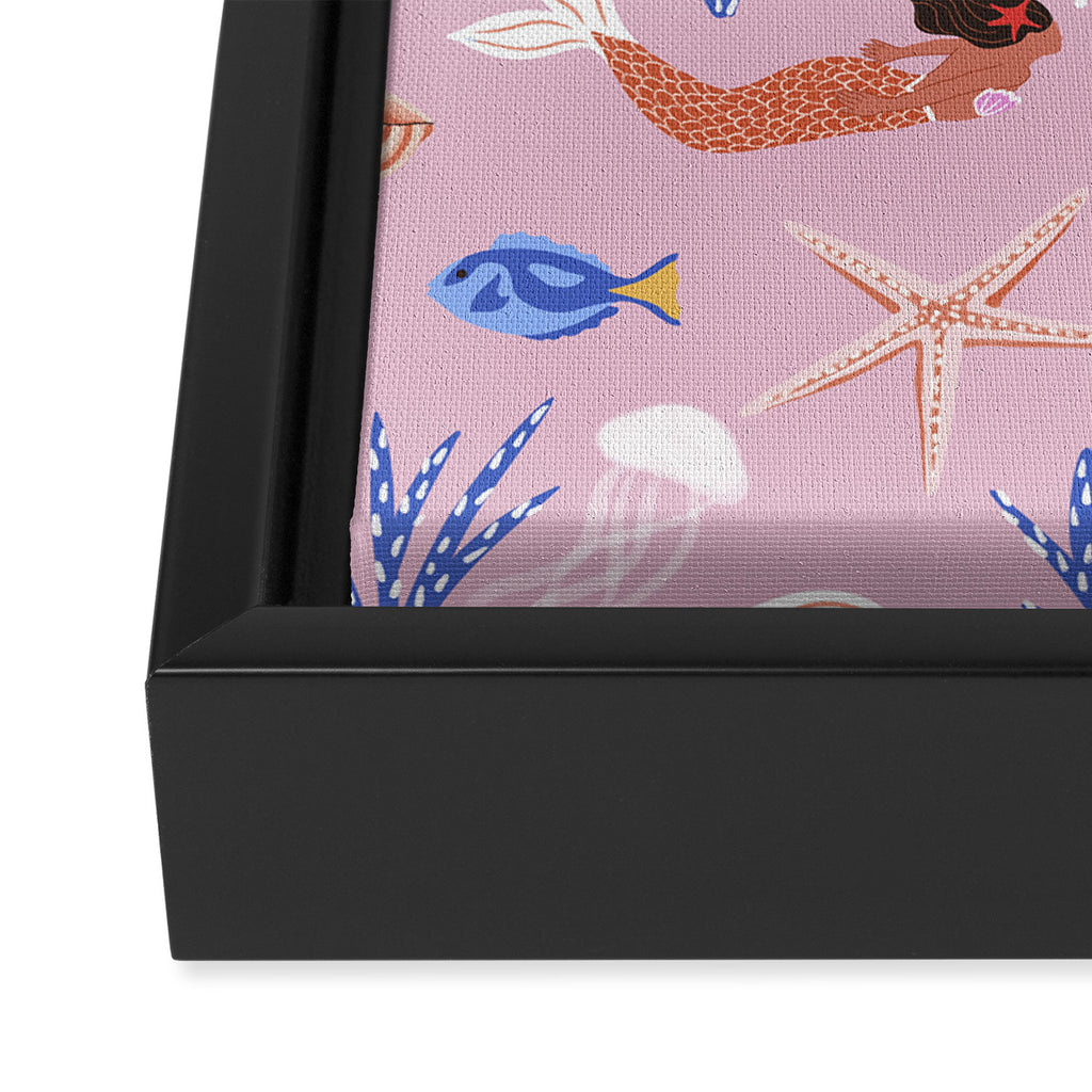 mermaids & Seashells Framed Canvas Print Gallery Image 3