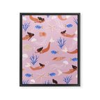 mermaids & Seashells Framed Canvas Print Gallery Image 8
