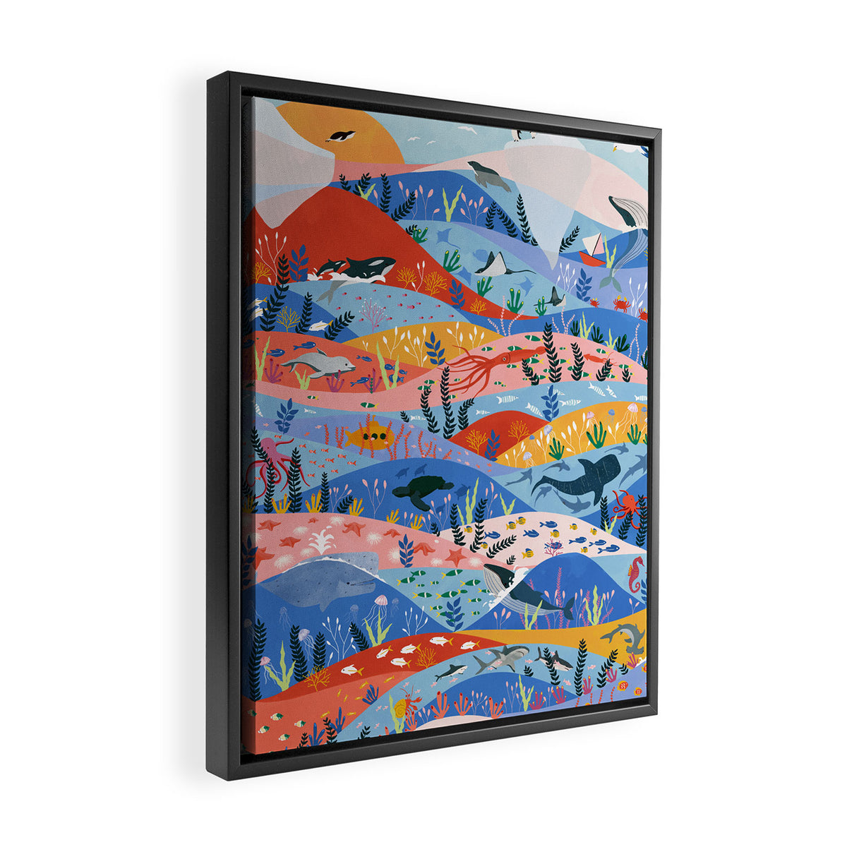 oceans Framed Canvas Print Gallery Image 2