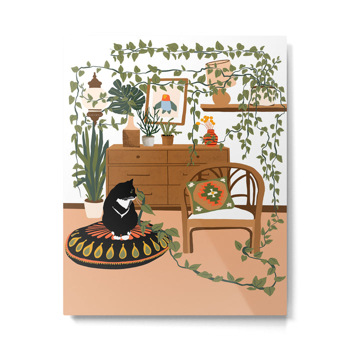 plant lady is the new cat lady Metal Print Gallery Image 1