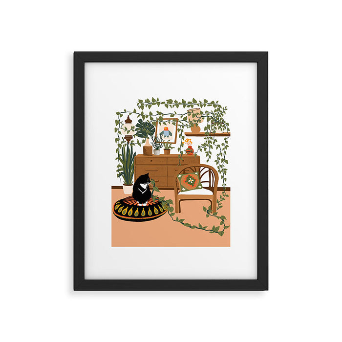 plant lady is the new cat lady Framed Art Print Gallery Image 1