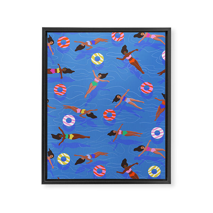 Pool Framed Canvas Print Gallery Image 1