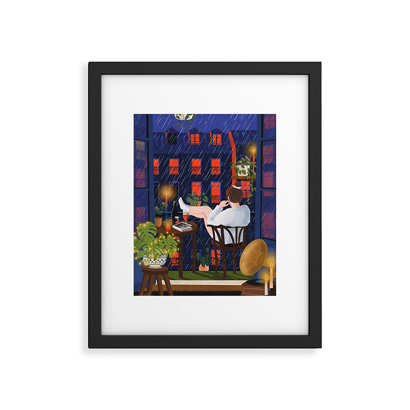 Rainy night Framed Art Print Gallery Image 5