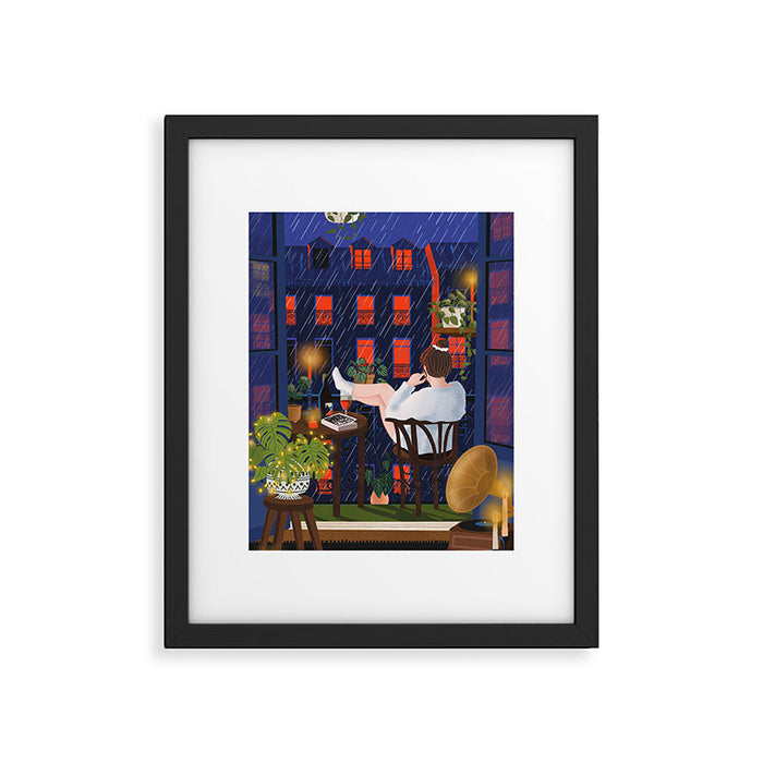Rainy night Framed Art Print Gallery Image 1