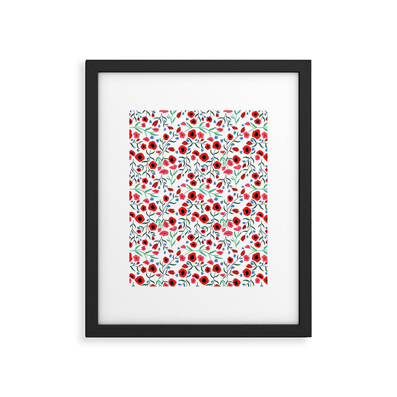 Red Poppy Framed Art Print Gallery Image 6