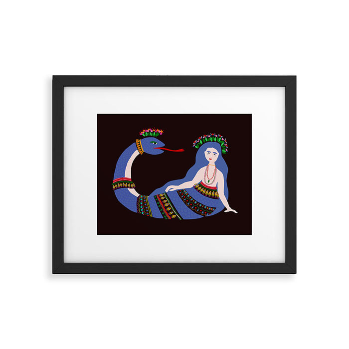 Shahmaran, half woman half snake Framed Art Print Gallery Image 1
