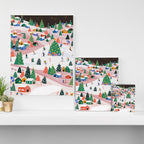 Snowy Mountain Town  A Winter Wonderland Canvas Print Gallery Image 3