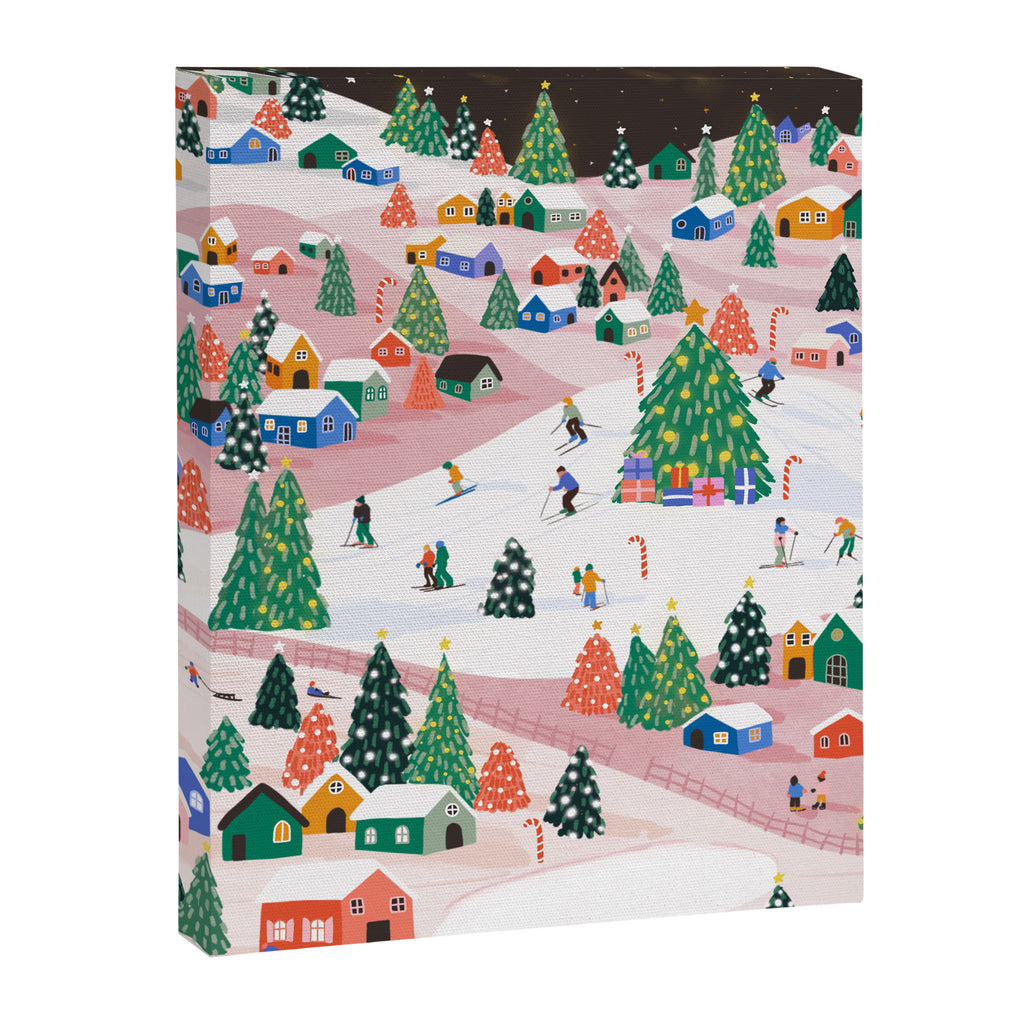 Snowy Mountain Town  A Winter Wonderland Canvas Print Gallery Image 8