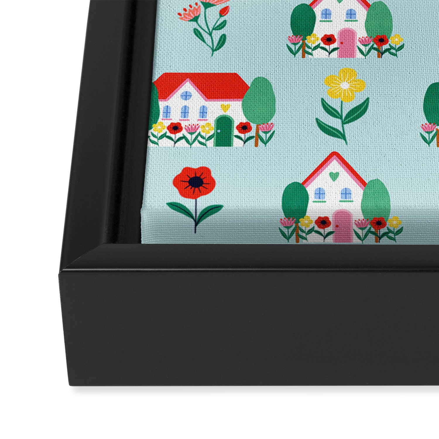Spring Houses Framed Canvas Print Gallery Image 3