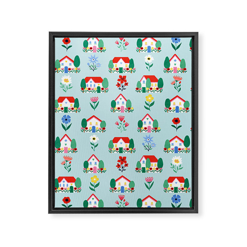 Spring Houses Framed Canvas Print Gallery Image 8
